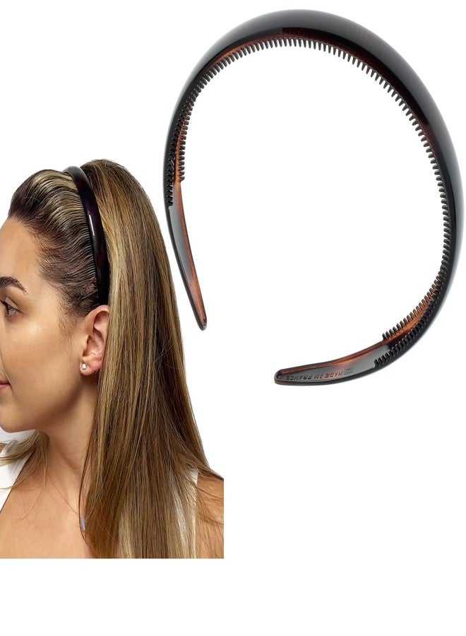Camila Paris CP3880 French Fashion Headband for Women, Very Flexible with Teeth for Strong Hold Grip, Women's Hairband, No Slip Durable Styling Girls Hair Accessories, Made in France with Cellulose - Image 1